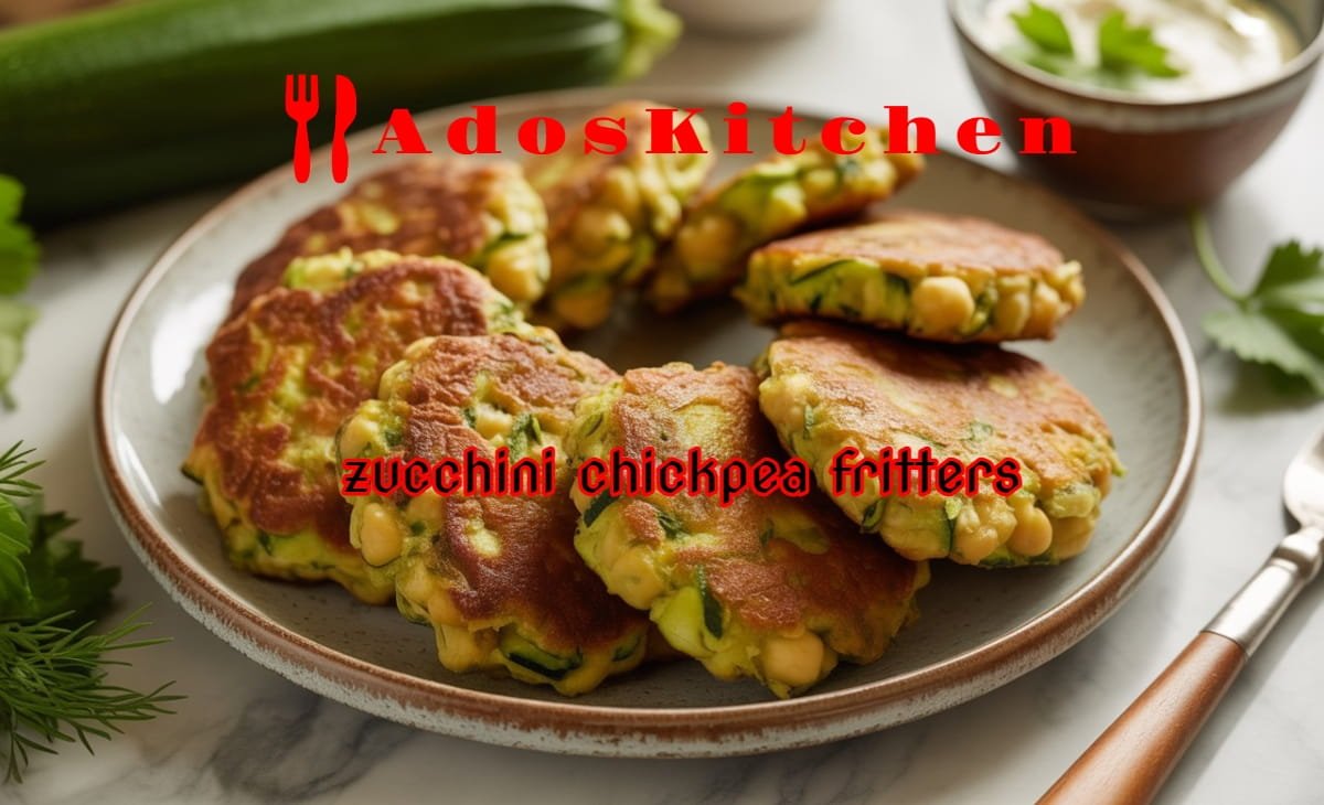 zucchini chickpea fritters​