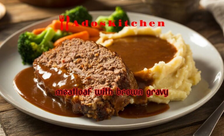 meatloaf with brown gravy